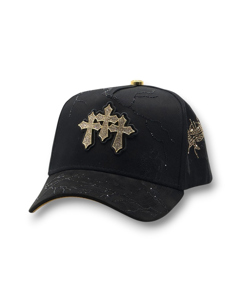 [BBGNENE26OS0260] BIG BOSS X KEVIN HATS - CRISTO CHROME GOLD