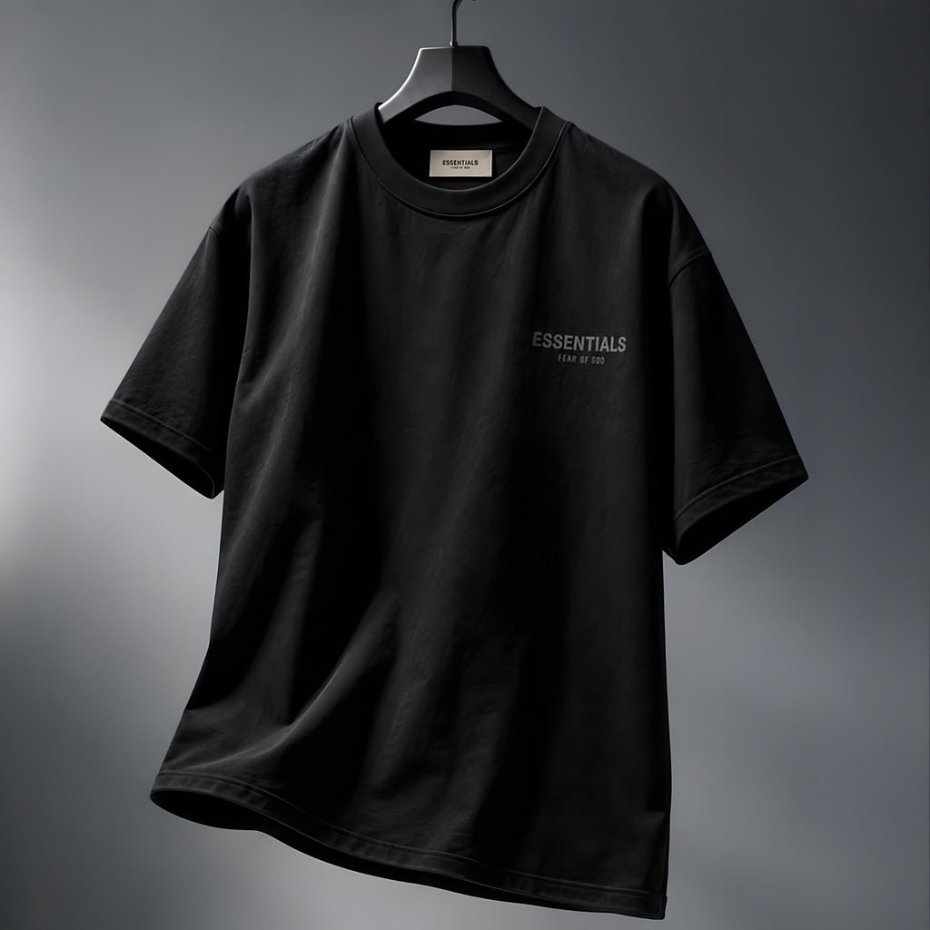 ESSENTIALS PLAYERA NEGRA