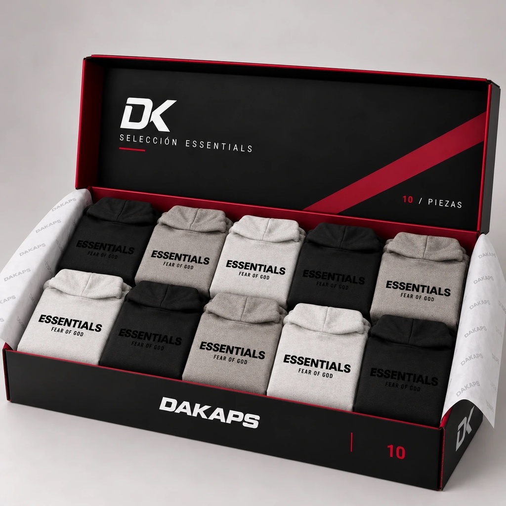 CAJA 10 HOODIES ESSENTIALS SURTIDAS
