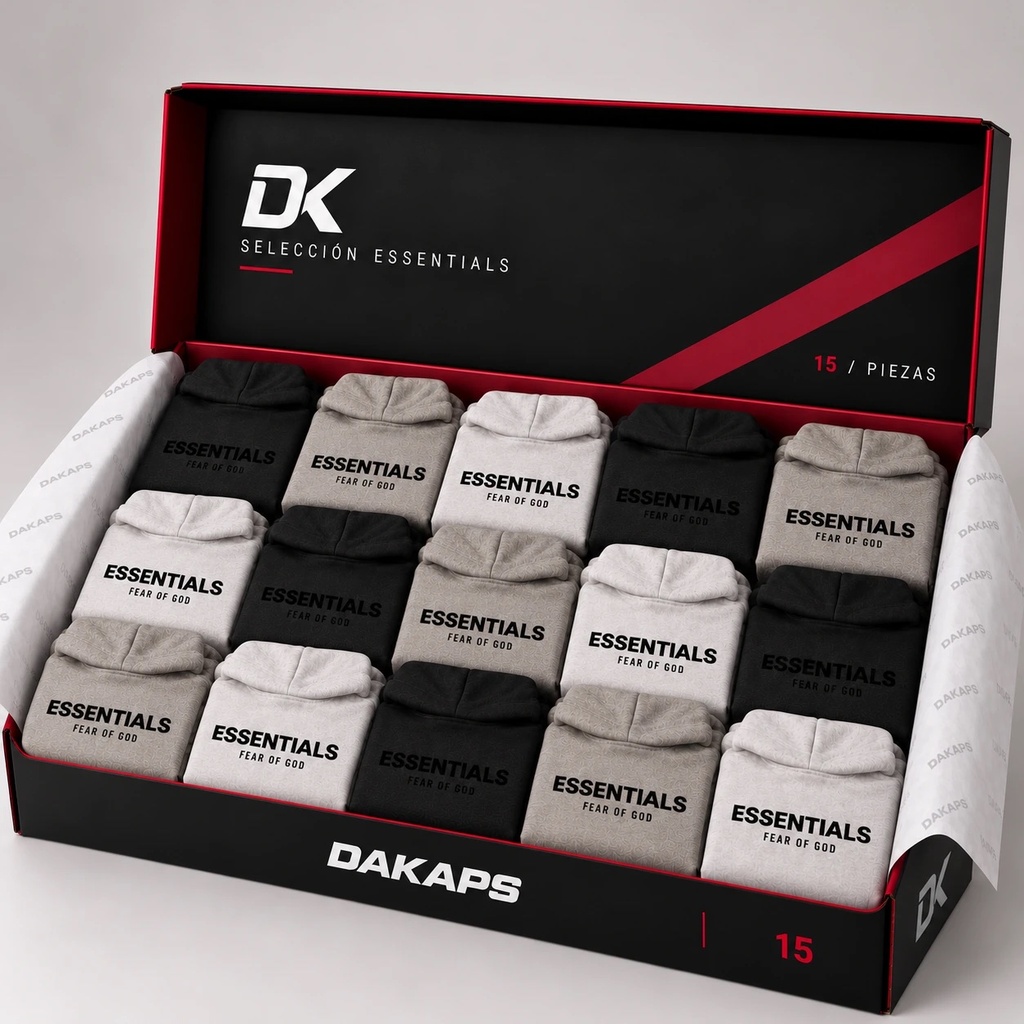 CAJA 15 HOODIES ESSENTIALS SURTIDAS