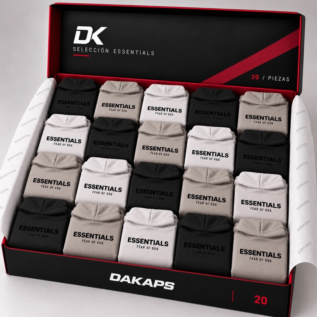 CAJA 20 HOODIES ESSENTIALS SURTIDAS