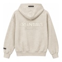 ESSENTIALS ZIP HOODIE HEATHER STONE - PREVENTA
