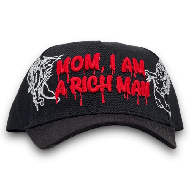 [NRGBENE26OS0029] MOM IM A RICH MAN BLACK RED