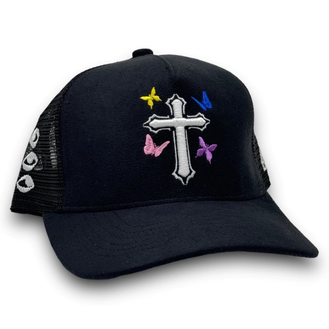 [ASGNEBL26OS0045] CRUZ MARIPOSAS BLACK MESH