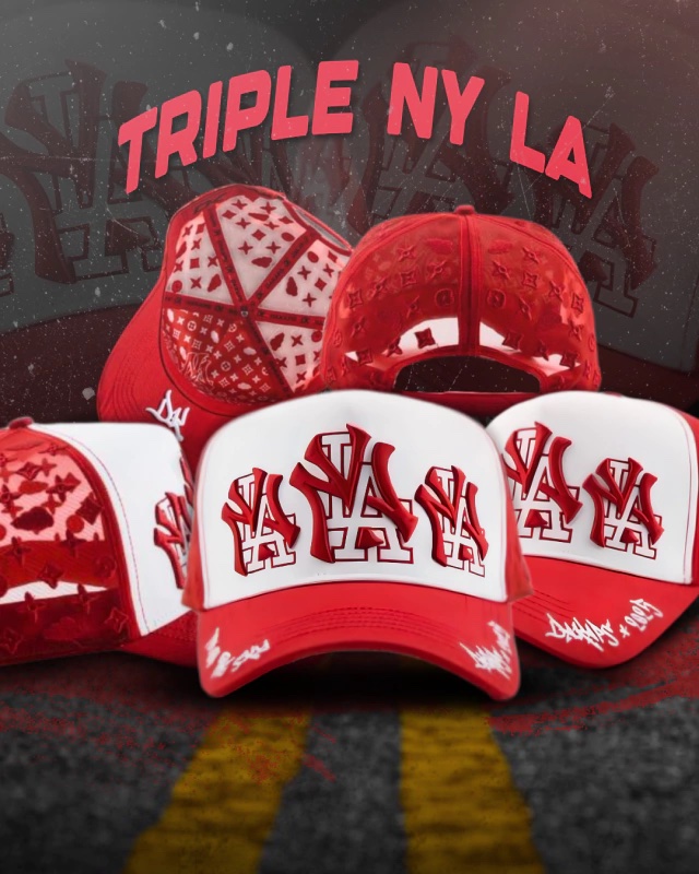 [DAGROBL26OS0010] TRIPLE NY/LA RED WHITE