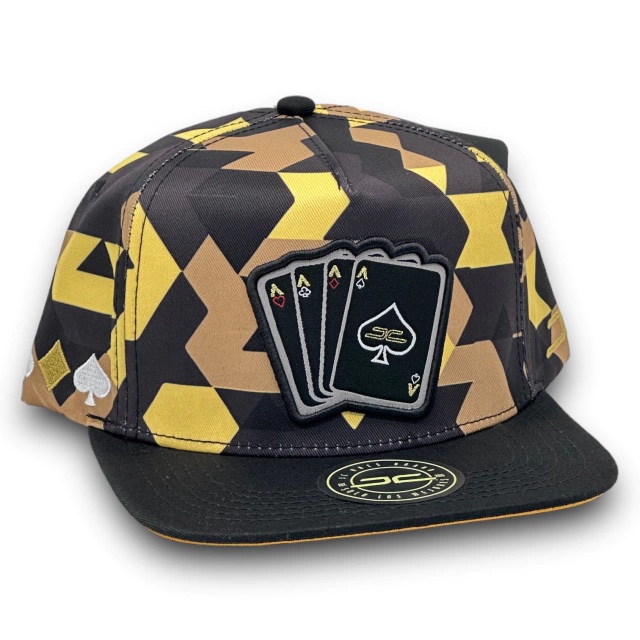 [JHGAMNE26OS0037] POKER CAMO BLACK YELLOW