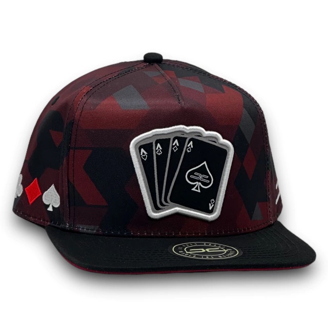 POKER CAMO BURGANDY