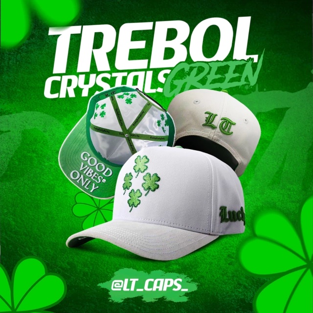 [LCGBLVE26OS0010] TREBOL CRISTALS GREEN